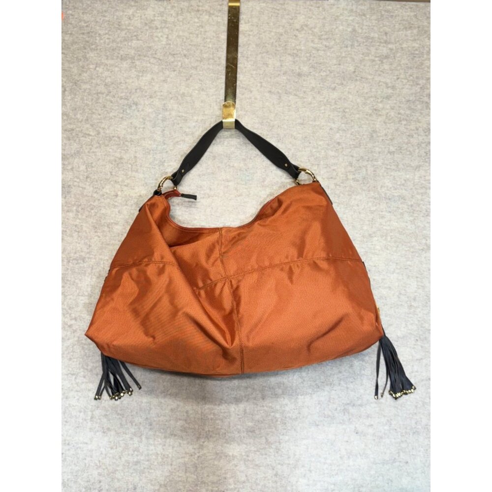 JEAN-PIERRE KLIFA for Anteprima-Nueva Shoulder Bag Nylon Orange Tassel Lined Hob - Picture 2 of 16